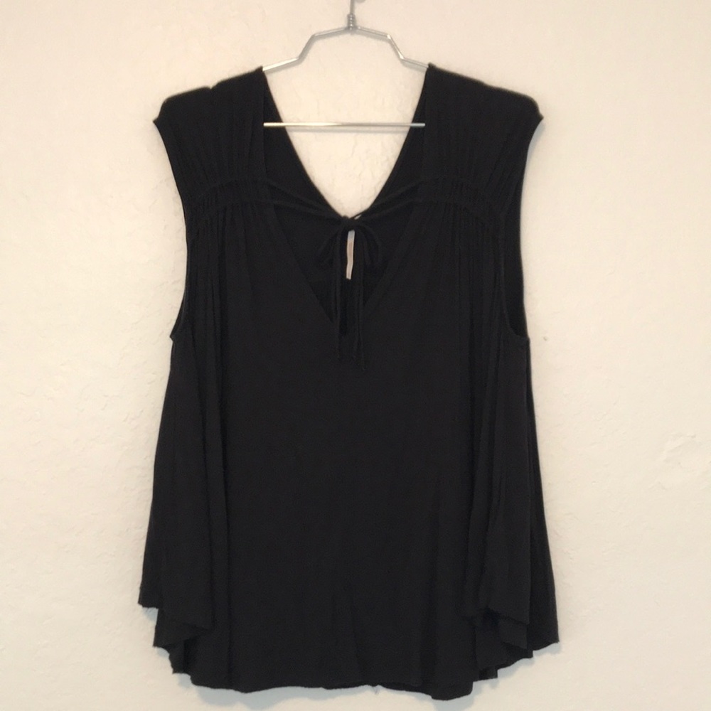 FREE PEOPLE Tie Cut Out Top